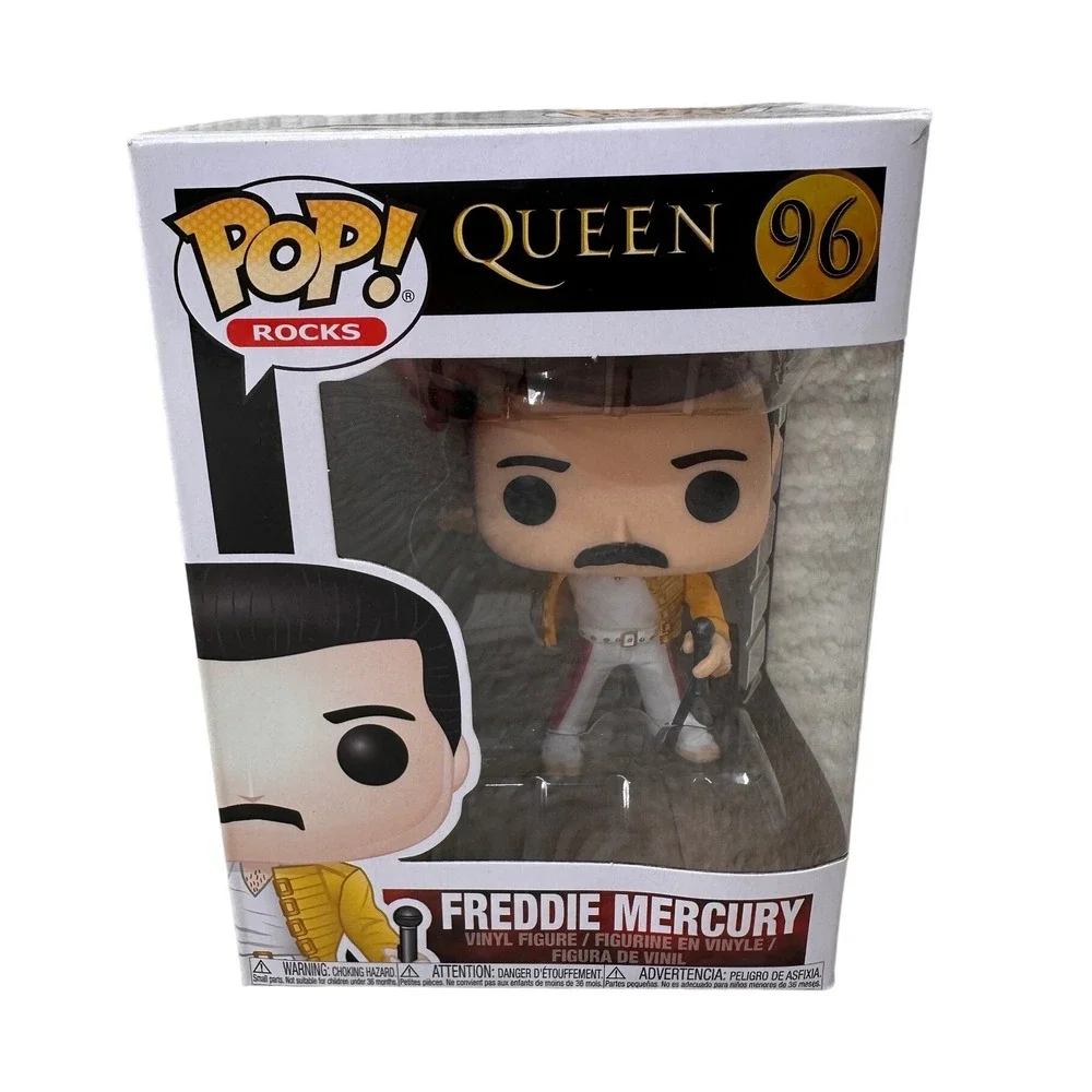 Funko Pop Freddie Mercury 96 Queen Vinyl Figure‎ Yellow Jacket Rocks Music Toy